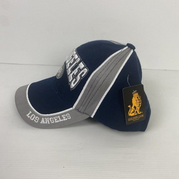 BNWT Golden Lion Los Angeles Cap Hat One Size Navy White Grey Embroidered - New - Picture 2 of 8